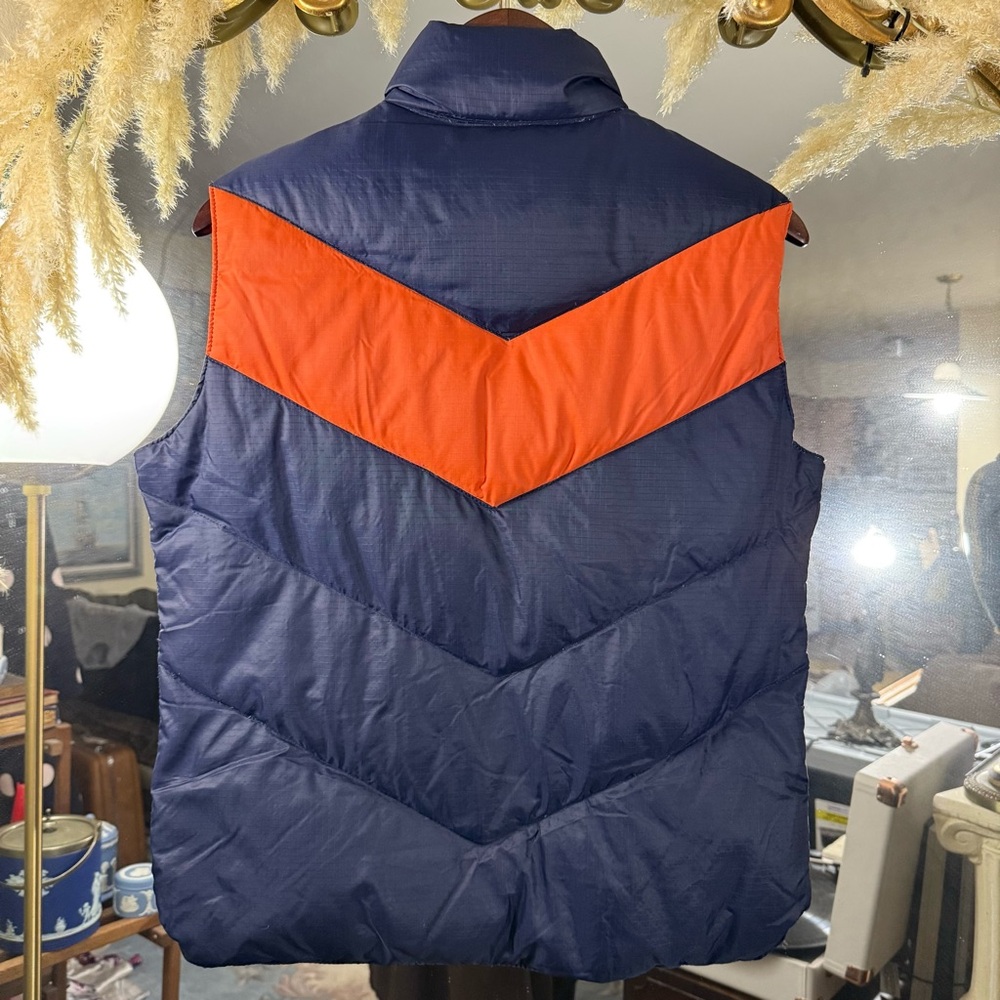 Mountain Goat by White Stag Down Filled Navy and Orange Men’s Puffer Vest - Picture 4 of 9